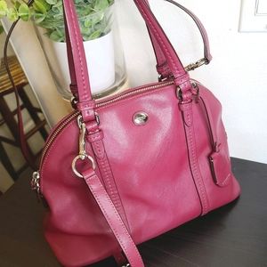 Coach F25671 Peyton Leather Cora domed satchel bag